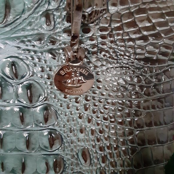 (NOT FOR SALE) Authentic Nwt Brahmin Duxbury Bluebell Ombre Croc Medium Satchel - Picture 3 of 10